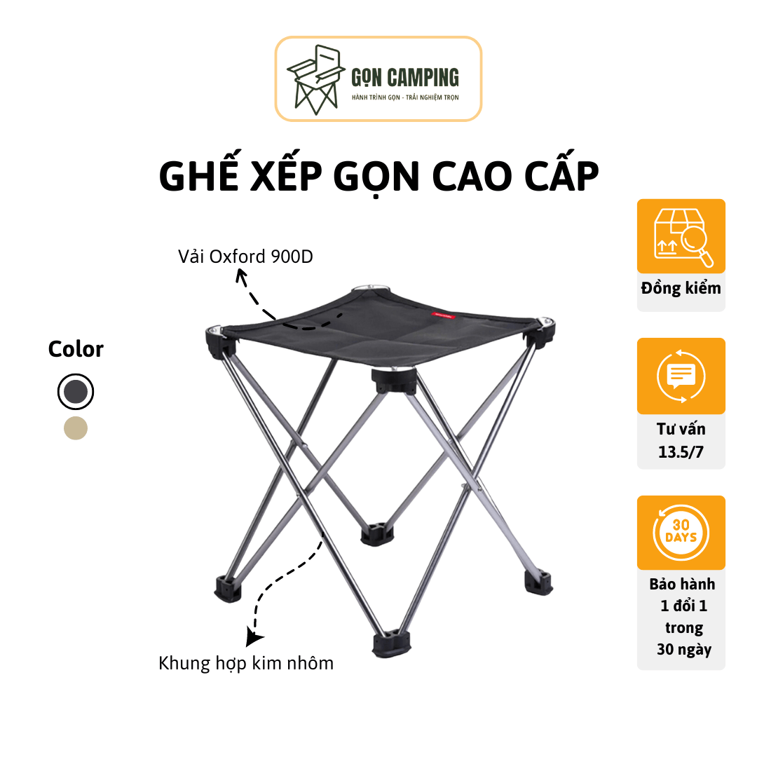 Ghế gấp gọn khung hợp kim nhôm