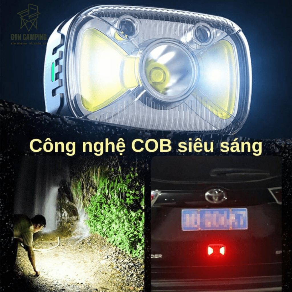 Đèn Đeo Đầu Cảm Ứng Siêu Sáng