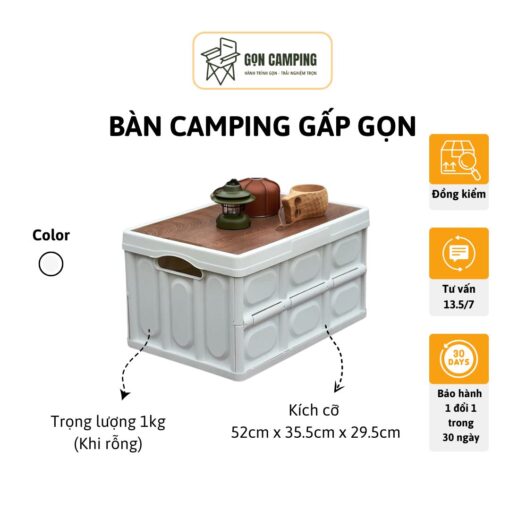 bàn gỗ camping