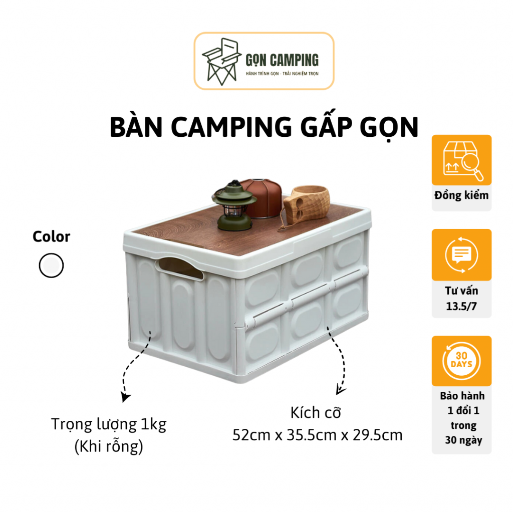 Bàn gấp gọn đa năng Gọn Camping